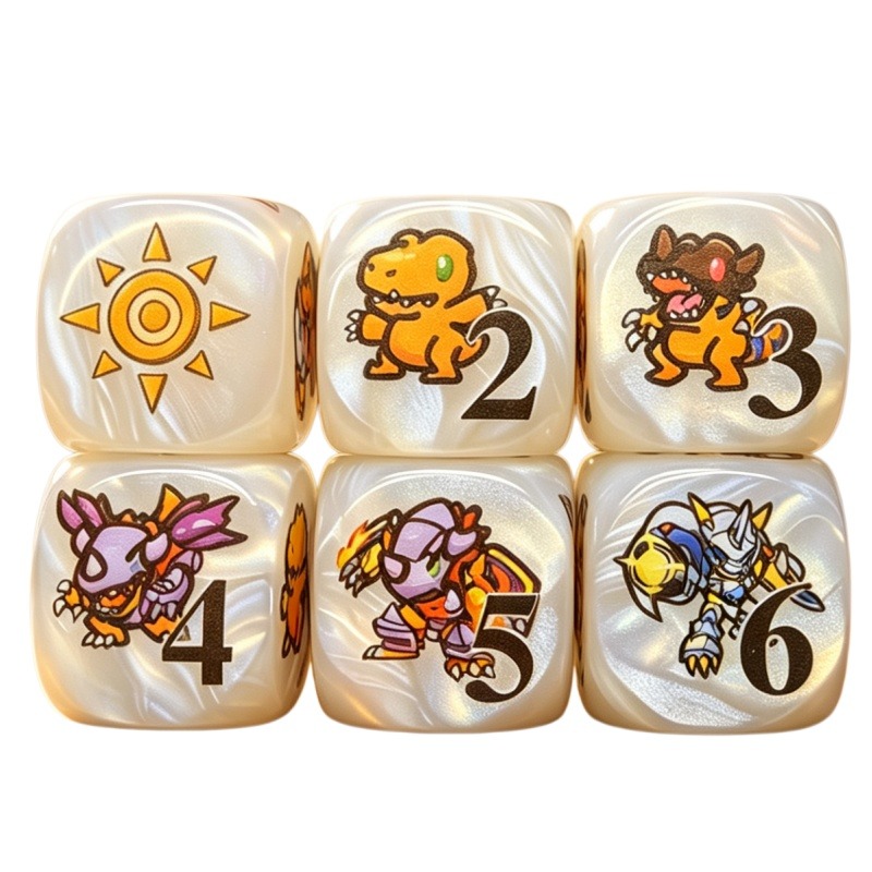 Board Game Vector - 2 ピース/セットデジモン DTCG オムニモンアグモントークントークン多面サイコロカードゲームカウンター樹脂 20 ミリメートルボードゲーム特別なサイコロおもちゃギフト