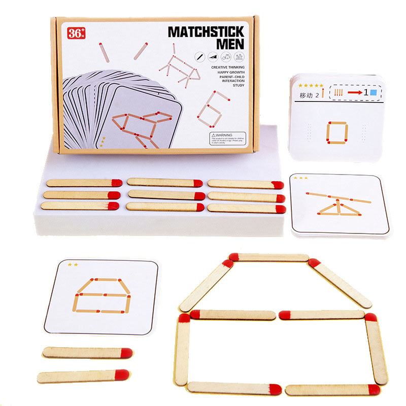 Board Game Enthusiast - モンテッソーリマッチパズルゲーム木のおもちゃ DIY 数学幾何学ボードゲーム思考マッチロジックトレーニング教育玩具子供のため