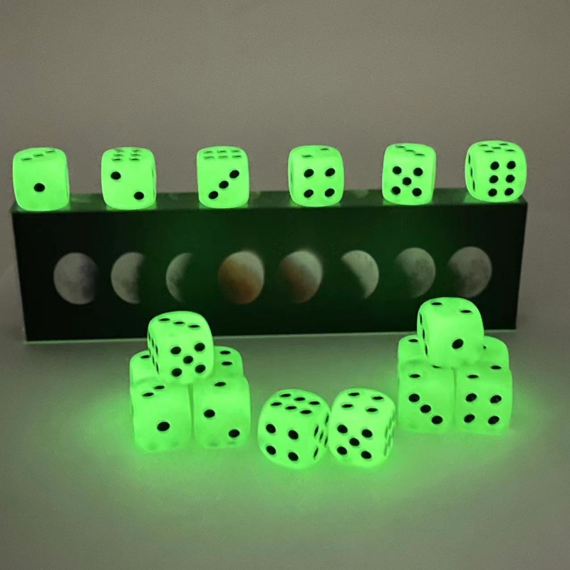 Board Game Yahtzee - ボードゲーム用の暗いサイコロで光る、dnd、mtg、rpg、tenzi、farkle、yahtzee、bunco、数学を教える、d6、6面、10パック