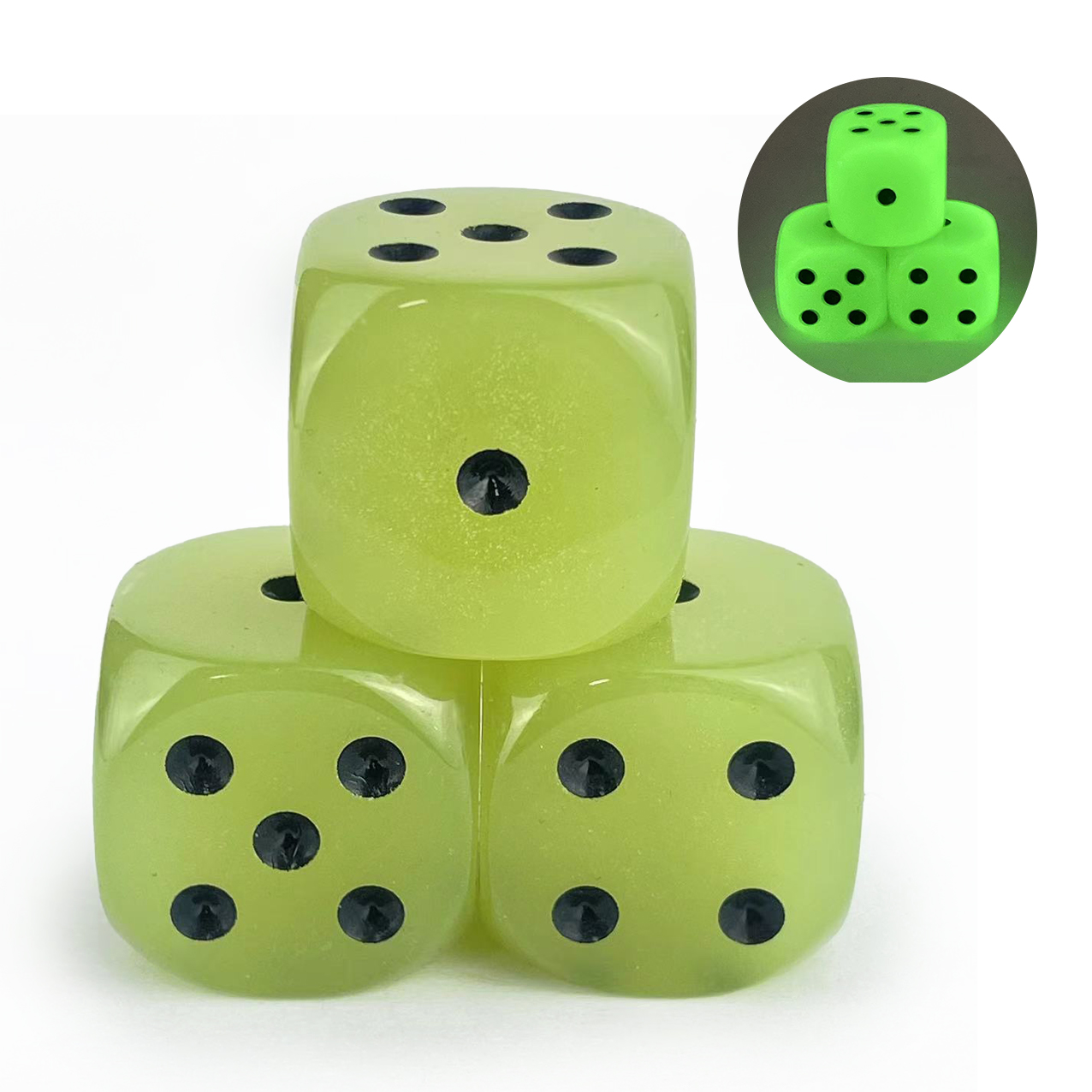 Board Game Yahtzee - 暗闇で光るd6サイコロ,dnd,mtg,rpg,tenzi,farkle,yahtzee,bunco,数学教育,テーブルボードゲーム,3パック,30mm