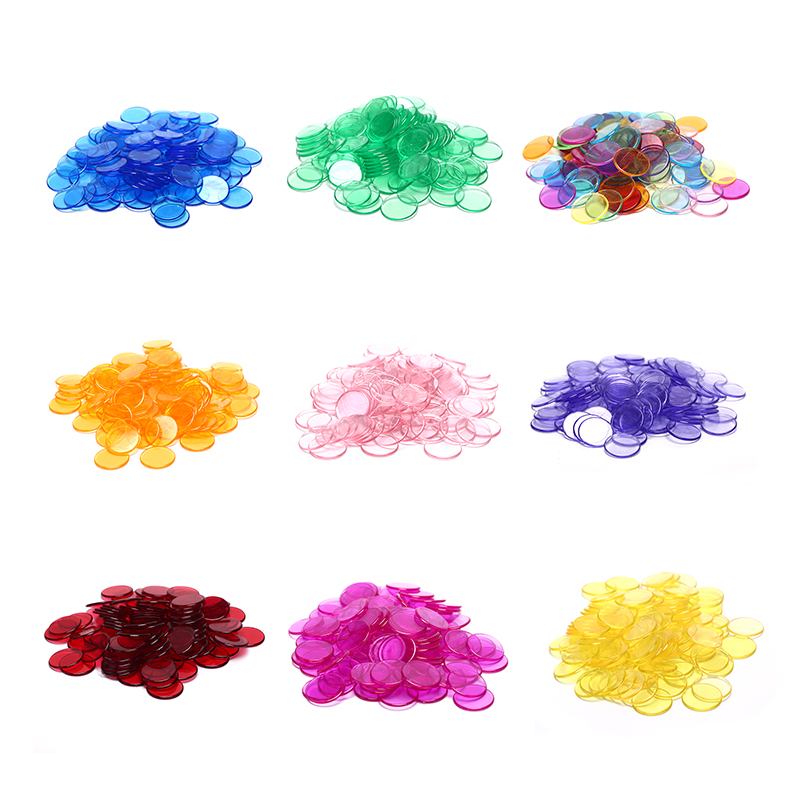 Board Game Vector - 100個入り 数学教育用 白色 19mm プラスチック製ポーカーチップ カウンティングチップ