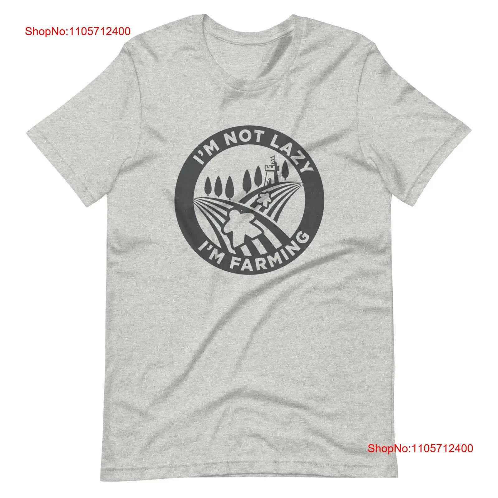 Board Game Vector - カルカソンヌ Tシャツ ボードゲーム ミープル 私は怠惰ではありません 農業