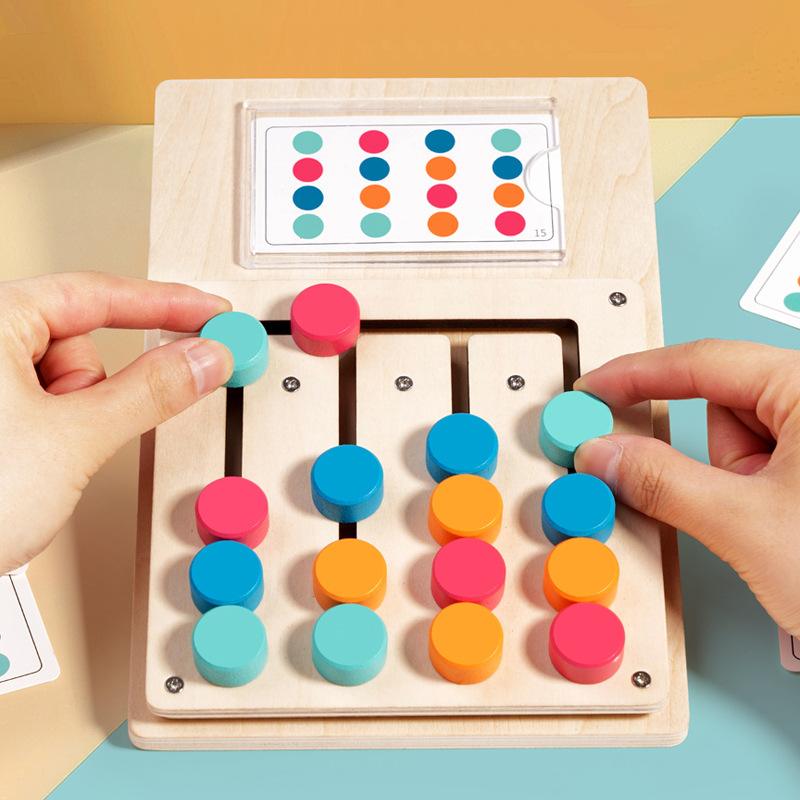 Board Game Enthusiast - 子供向けモンテッソーリ色形マッチング認知学習ボード 論理的思考トレーニング 手と目の協調 幼児向けおもちゃ ギフト