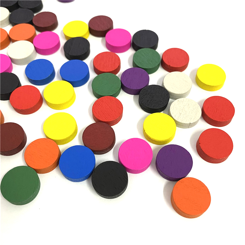 100 個直径 15*5 ミリメートル木製ポーンゲームピース - Board Game Vector のレビューと価格