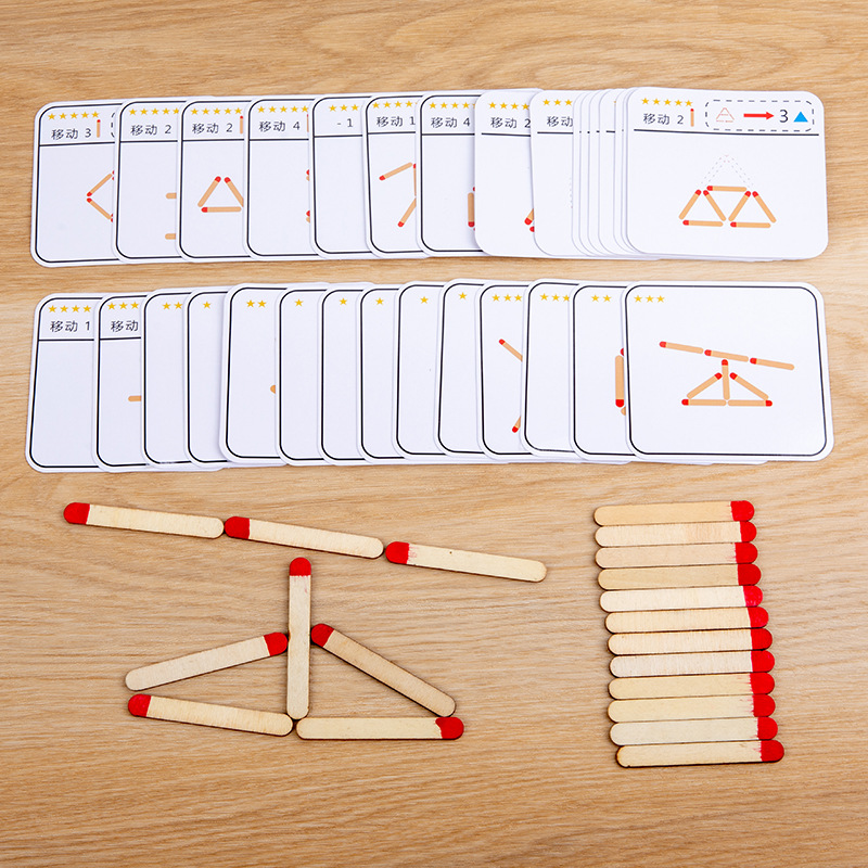 モンテッソーリマッチパズルゲーム木のおもちゃ DIY 数学幾 - Board Game Enthusiast のレビューと価格