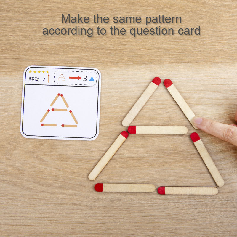 モンテッソーリマッチパズルゲーム木のおもちゃ DIY 数学幾 - Board Game Enthusiast のレビューと価格