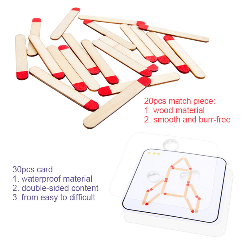 モンテッソーリマッチパズルゲーム木のおもちゃ DIY 数学幾 - Board Game Enthusiast のレビューと価格