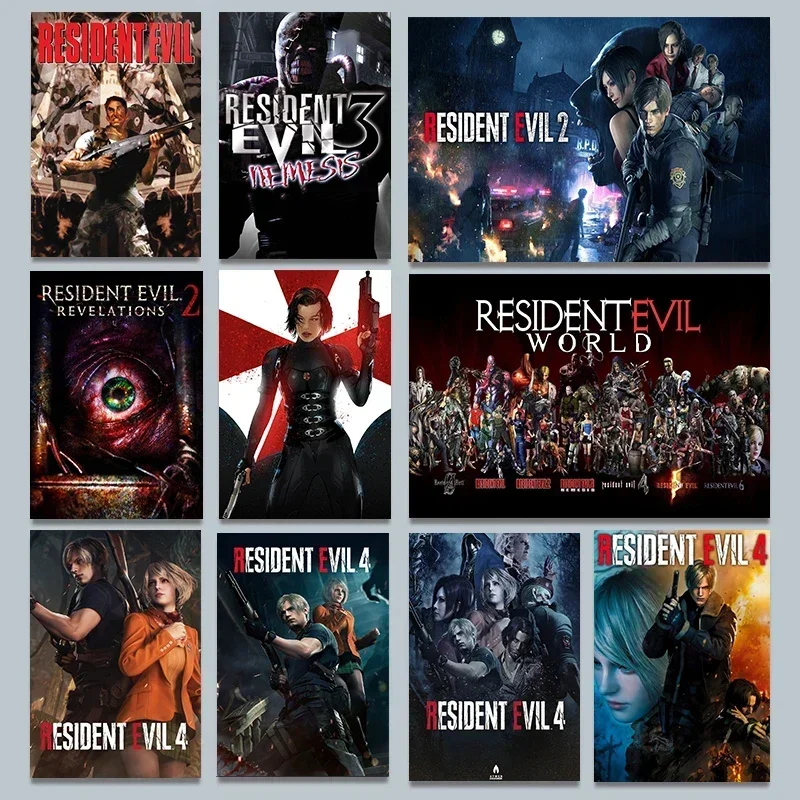 家の装飾のためのヴィンテージのキャンバス絵画,ポスター,壁の - Board Game Resident Evil のレビューと価格