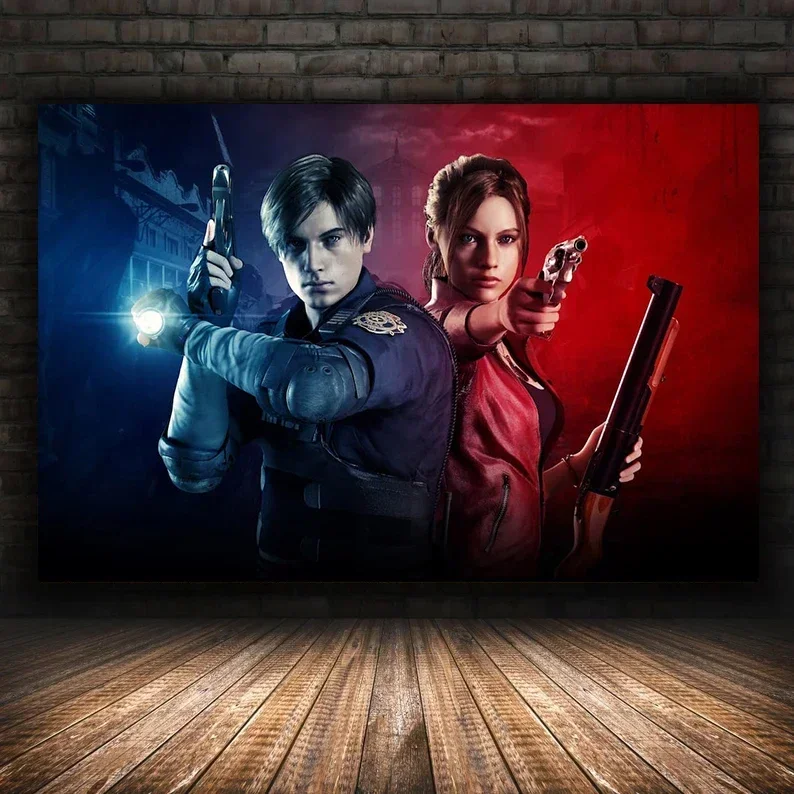 家の装飾のためのヴィンテージのキャンバス絵画,ポスター,壁の - Board Game Resident Evil のレビューと価格