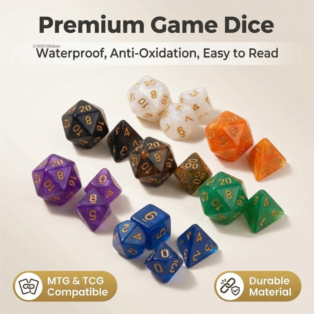 7 個セットサイコロボードゲームロールサイコロギャラクシーテ - Board Game Vector のレビューと価格