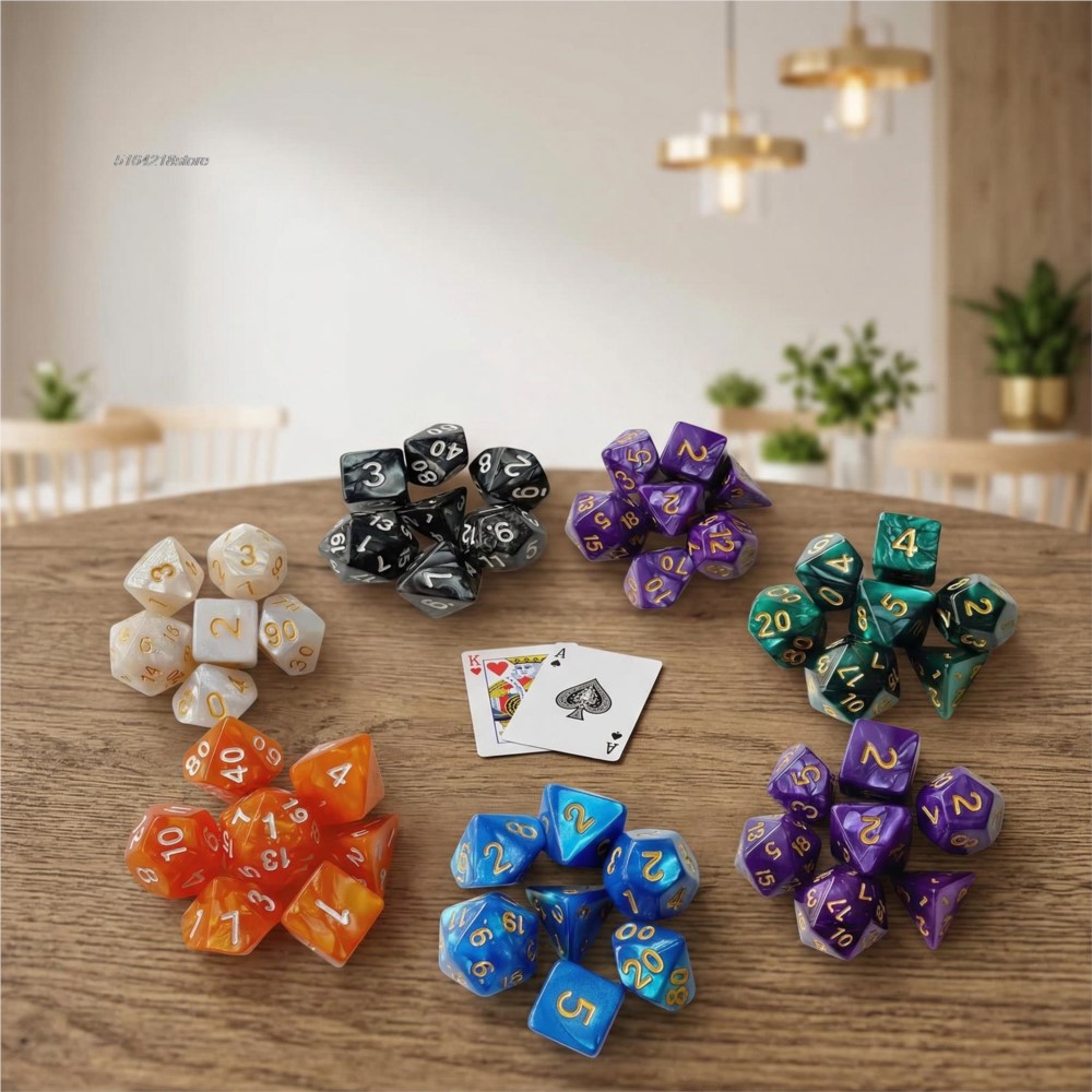 7 個セットサイコロボードゲームロールサイコロギャラクシーテ - Board Game Vector のレビューと価格