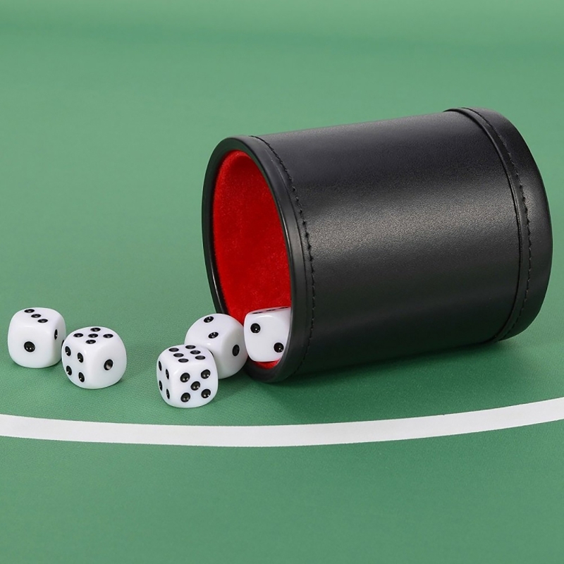 レザーダイスカップ 静音シェイキング フランネルストレートカ - Board Game Yahtzee のレビューと価格
